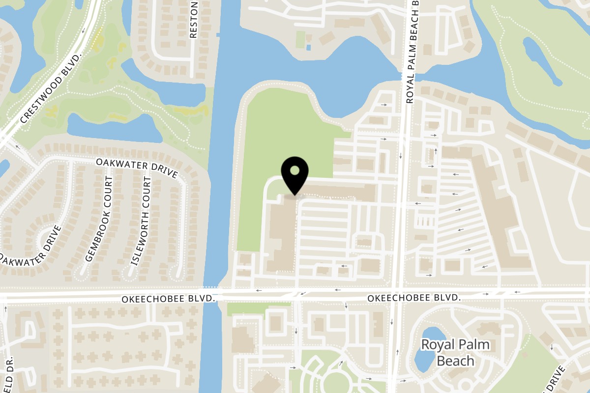Map showing the location of Butterfields Southern Cafe on 1145 Royal Palm Beach Blvd in Royal Palm Beach